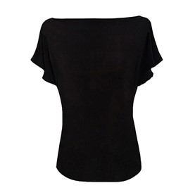 Elegante camiseta negra mujer.