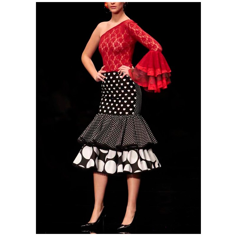 flamenca mujer | Falda Flamenca y top de encaje